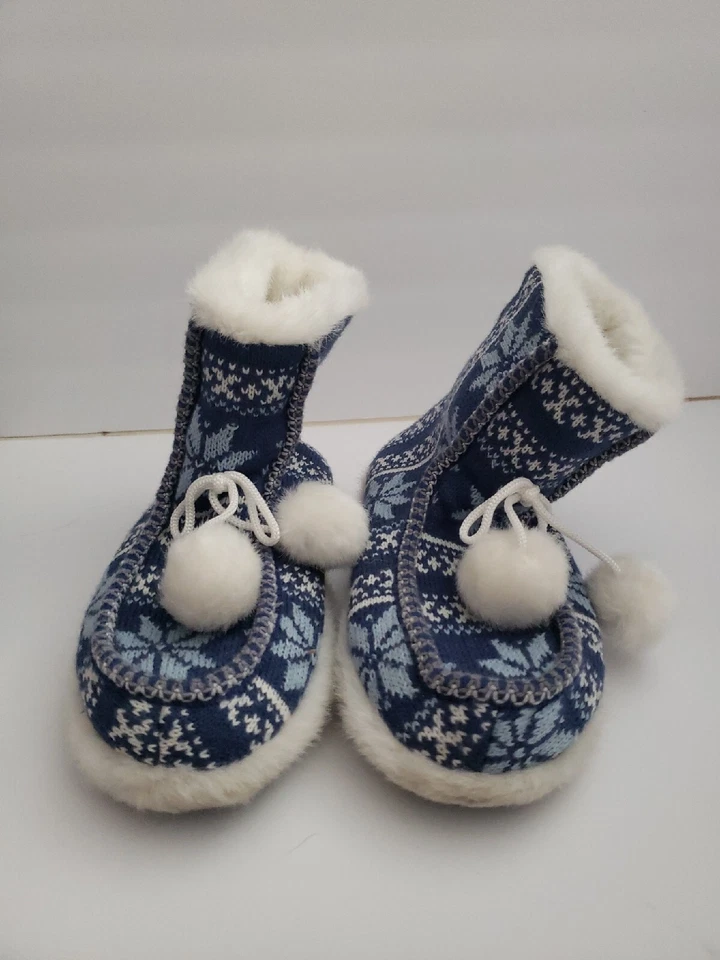 ZAPATILLAS DE PUNTO DE TELA SOFIA CON ALMAS DE GOMA ADOLESCENTES MUJER Talla 10 Azul Usadas Foto 2 de 4