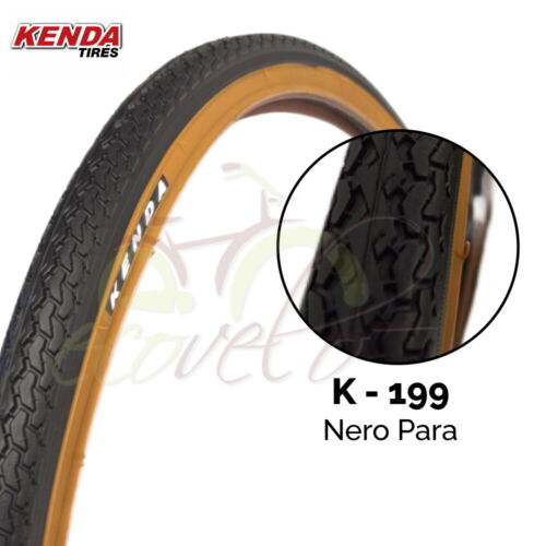 2 COPERTONI KENDA 26 X 1 3/8 +CAMERE PNEUMATICI (37-590) NERO PARA BICI VINTAGE - Imagen 3 de 5