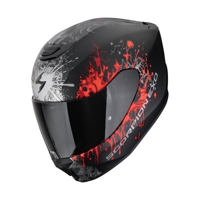 Scorpion EXO 391 Wolf Matt-Schwarz-Silber-Rot Gr. M Motorradhelm Integralhelm