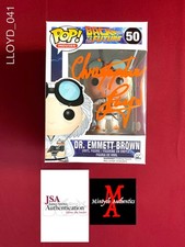 Christopher Lloyd signed Dr. Emmett Brown Funko Pop #50 Back to the Future JSA