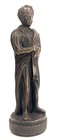 Antique Bronze Figural Wax Seal Desk Stamp Scholarly Man Natural Patination