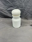 Vintage Belgium White Milk Glass Spice Apothecary Jar w/Lid