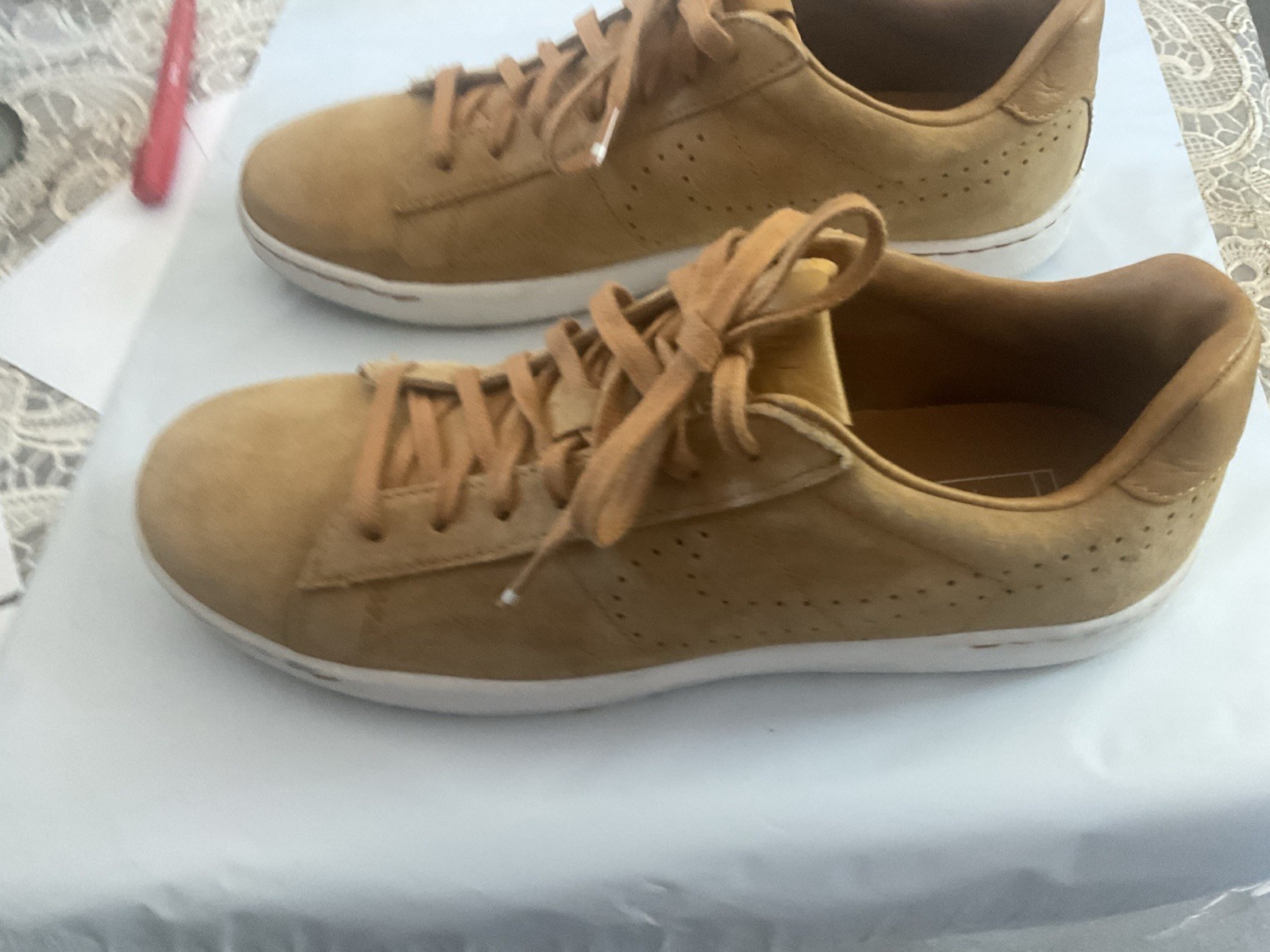 Sneakers basse Nike uomo marrone tinta unita stringate casual sportive foto 6