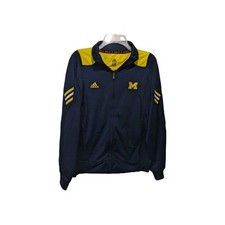 Adidas University Of Michigan Full Zip Track Jacket Mens S College U of M 5500