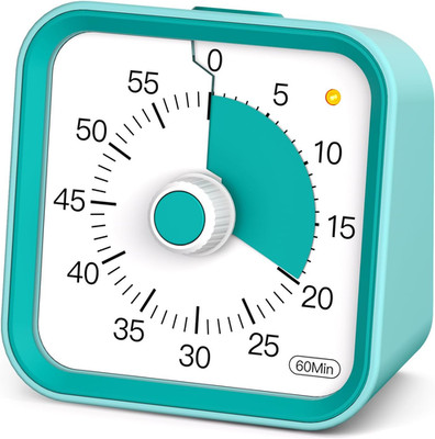 Visual Timer for Kids, Cute Timer with Pause Function, Green