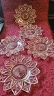 Vintage Federal Clear Cut 6.5 Star Sunbust Set Of 5 Small Dessert Plates