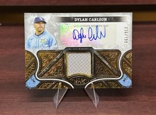 2025 Topps Tier One Dylan Carlson Autographed Relic /199 Tampa Bay Rays