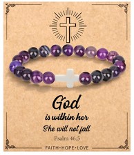Christian Gifts for Women, Religious Cross Bracelet Gifts for for Mom/Daughter/F