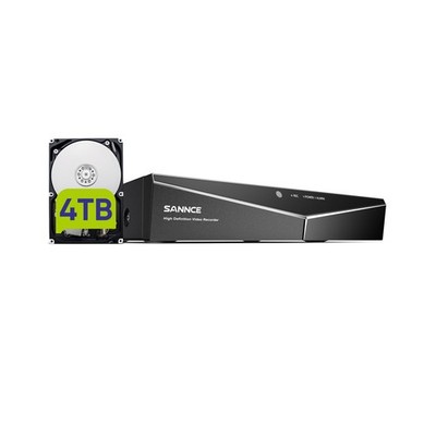 16 Channel Security CCTV DVR with 4TB Hard Drive, SANNCE 1080p Lite 5-in-1 Hy...