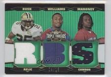 2006 Triple Threads Relic Combos Emerald 4/18 Laurence Maroney Reggie Bush 0b2
