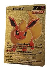 Pokémon Flareon V Gold Foil Full Art 169/203 Evolving Skies HP210 EN 2021 on eBay
