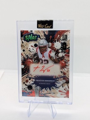 Treveyon Henderson 1/1 Splat Wild Card Hard signed Auto COLOR MATCH