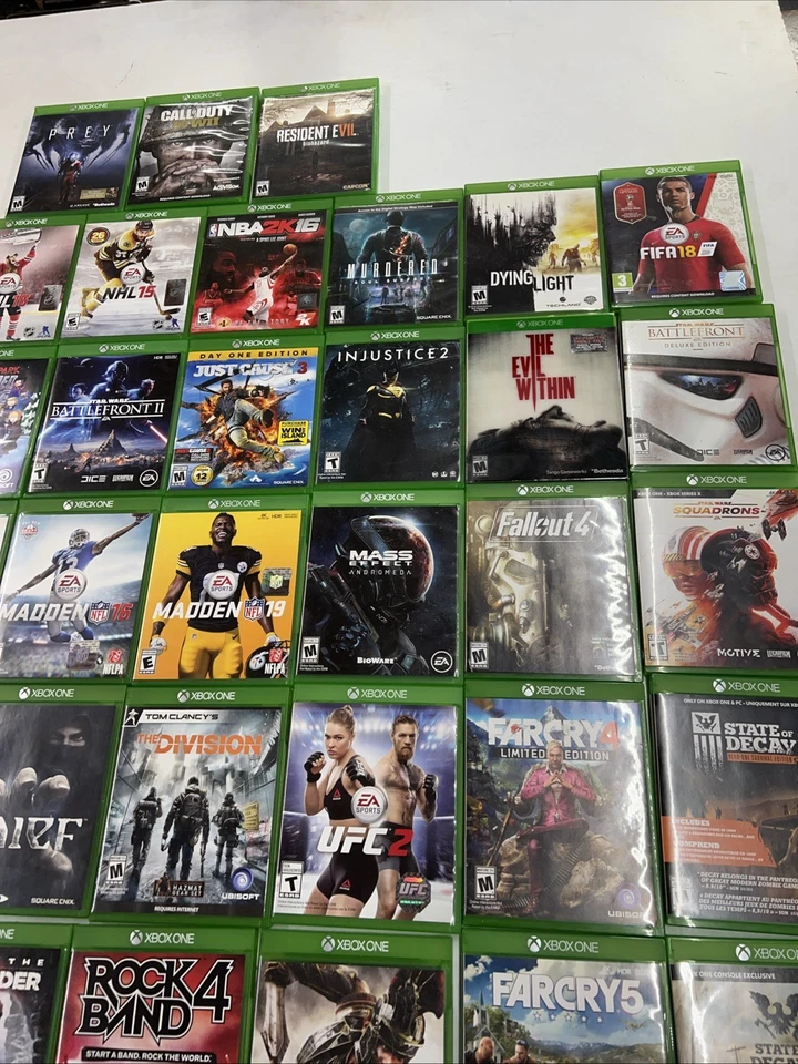 Lote de 43 juegos Xbox One Xbox 1 Rock Band Call of Duty Fallout Farcry 5 Foto 4 de 4