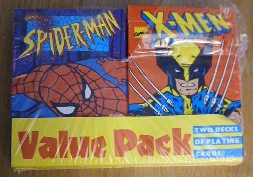 Vintage 1994 Spider-Man & X-Men Playing Card Value Pack Partially Sealed
