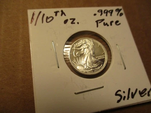 Walking Liberty Design  1/10 Troy Oz .999 Fine Silver Round #59