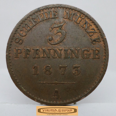 1873-A Prussia Germany States 3 Pfennig - #C60117NQ