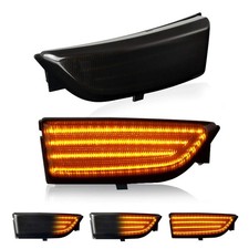 Sequential LED Turn Signal Side Mirror Lights Smoked Lens Fit 2012-2019 Fo-rd Ra