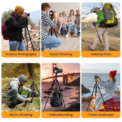 Professional Aluminum Camera Tripod with 360° Ball Head