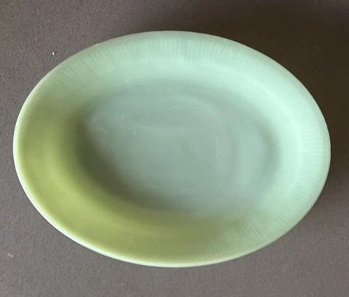 Vintage Fire King Jadeite Jane Ray 12” Oval Serving Platter