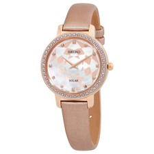 Seiko Crystal MOP Dial Ladies Watch SUP456P1