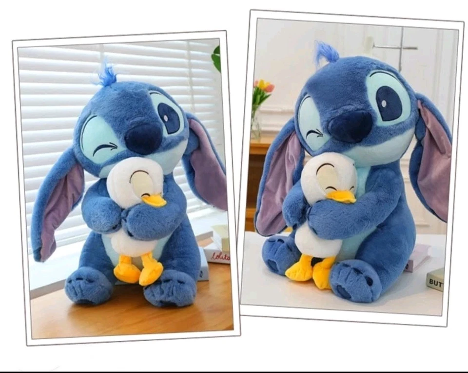 Auténtico juguete de peluche Disney Lilo & Stitch puntada y pato juguete esponjoso de 12". Foto 3 de 4