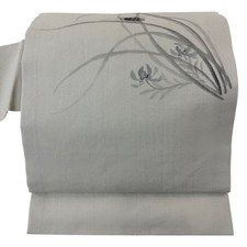 JAPANESE KIMONO BELT NAGOYA OBI SUMMER BEIGE PURE SILK AA8945