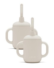 Little Cup 2-Pack, Non-Silicone Straw Cup with Handles - Baby and Sippy Cup -...