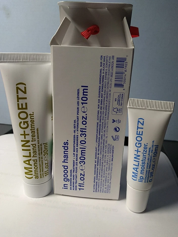MALIN + GOETZ IN GOOD HANDS ALMOND Hand Treatment & Lip Balm, NIB - Image 2 of 4