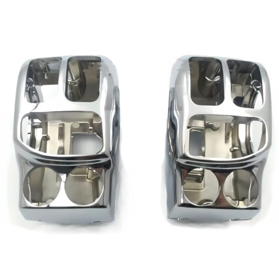 Switch Housing Cover Billet Aluminum Chrome 1 Set For Harley Dyna 1996-2012 - Image 2 of 4