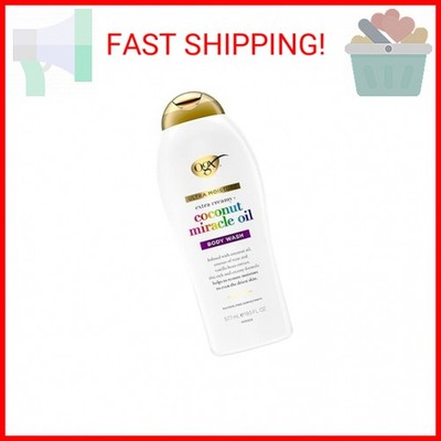 OGX Extra Creamy + Coconut Miracle Oil Ultra Moisture Body Wash, 19.5 Fl Oz