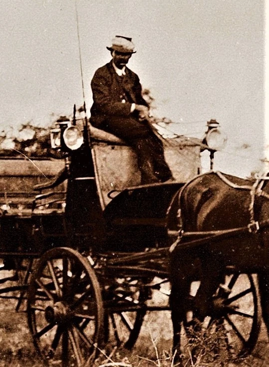 Lot of 2 Large Antique Photos SOUTH AFRICA c. 1900 - Ox Wagon Trek & Settlers - Image 4 of 4