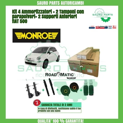KIT 4 AMMORTIZZATORI MONROE + TAMPONI + SUPPORTI FIAT CINQUECENTO 500 (312) - Bild 1 von 4