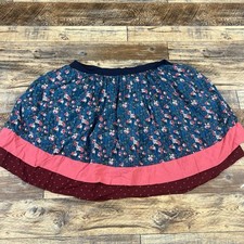 Matilda Jane 435 Girls Skirt Adira Floral Layered Back Zip Elastic Waist Size 12