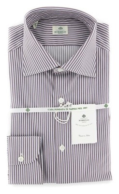 Luigi Borrelli Braunes Hemd - Extra Slim - 17/43 - (EV645GIANNI)