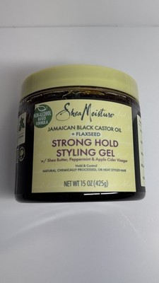 Shea Moisture Jamaican Black Castor Oil Flaxseed Strong Hold Styling Gel, 15 Oz 