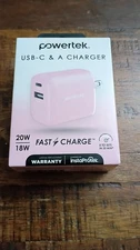 Powertek Usb-C&A charger 20w/18w