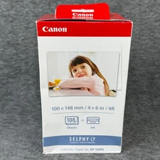 Canon Selphy KP108N Photo Paper Color Ink Cartridges 4x6 inch 108 Sheets New