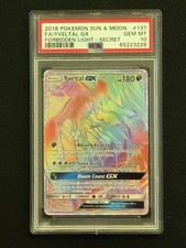 PSA 10 Yveltal GX (Secret) 137/131 Sm-Forbidden Light Holo Gem Mint Rainbow on eBay