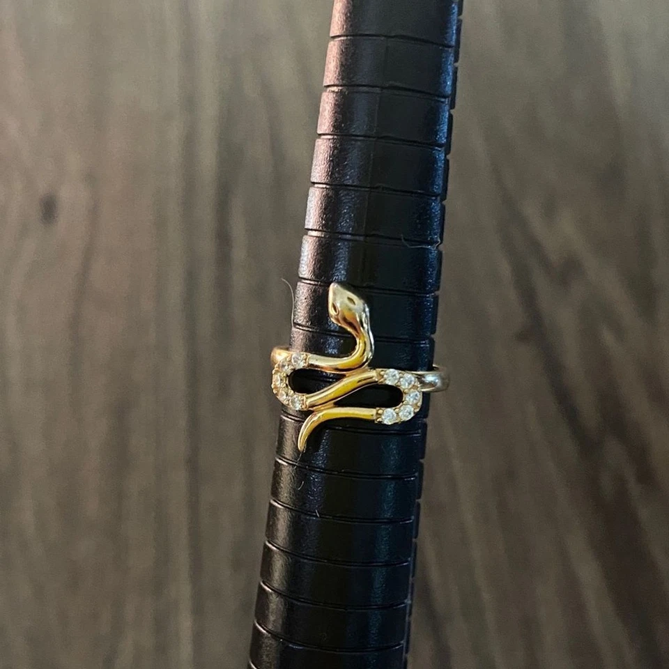  Anillo serpiente oro plata esterlina rachel zoe talla 6  Foto 2 de 4