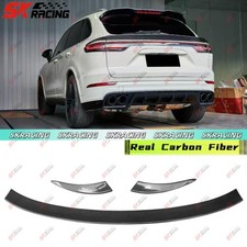 Rear Middle Spoiler Wing Fits Porsche Cayenne 2019-23 Forged Carboncarbon Fiber