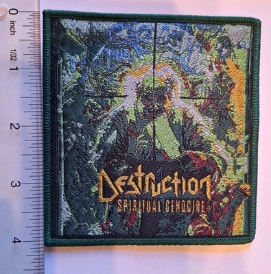 Destruction Spiritual Genicide Green Border Woven Patch