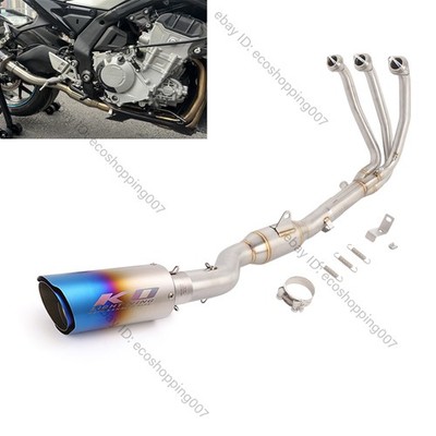 For CFMOTO 675SR 2024-2025 Full Exhaust System Header Link Pipe Black Muffler