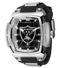 Invicta NFL Las Vegas Raiders Men's 53mm Diablo Silicone Chronograph Watch 42800