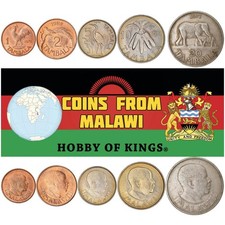 Malawi | 5 Coin Set | 1 2 5 10 20 Tambala | 1971 - 1989