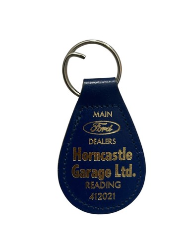 MAIN FORD Dealer Dealership Keyring Key Ring - Vintage Leather Key Fob ...