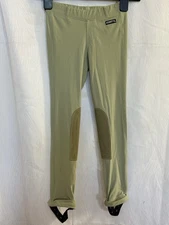 Kerrits Pistachio Green Riding Tights M USA Knee Patch Equestrian Breeches EUC