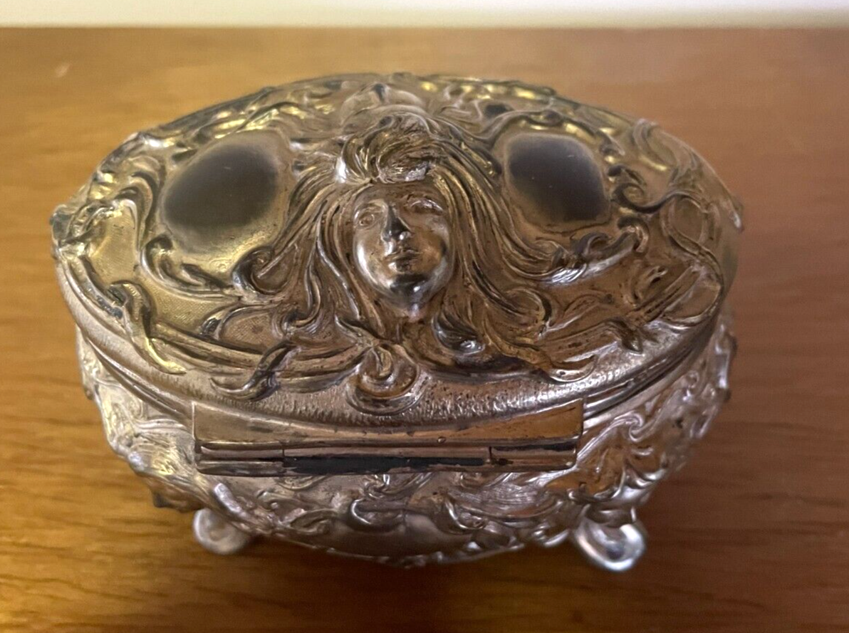 VINTAGE ART NOUVEAU B & W Co. JEWELRY TRINKET DRESSER BOX