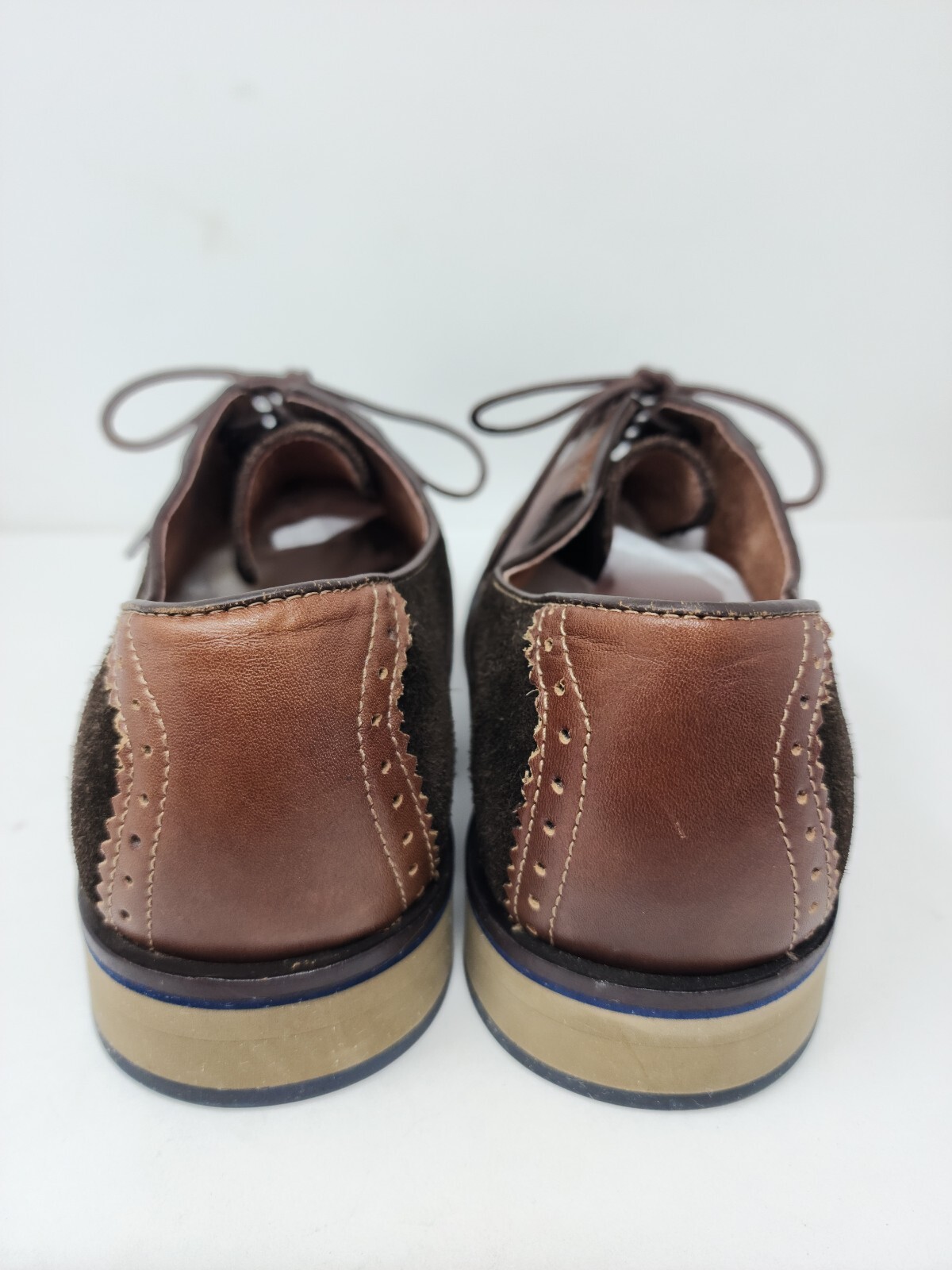 SAOLA Johnston & Murphy Ellington da uomo 8 5 Wingtip Flex System marrone scamosciato e pelle