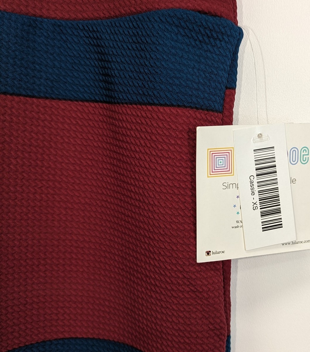 Jupe Lularoe Cassie Bleu Et Rouge Taille M - Occasion Très Bon état, Style Americana