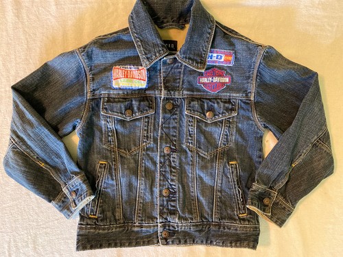 Gap Kids Blue Jean Jacket with Harley 